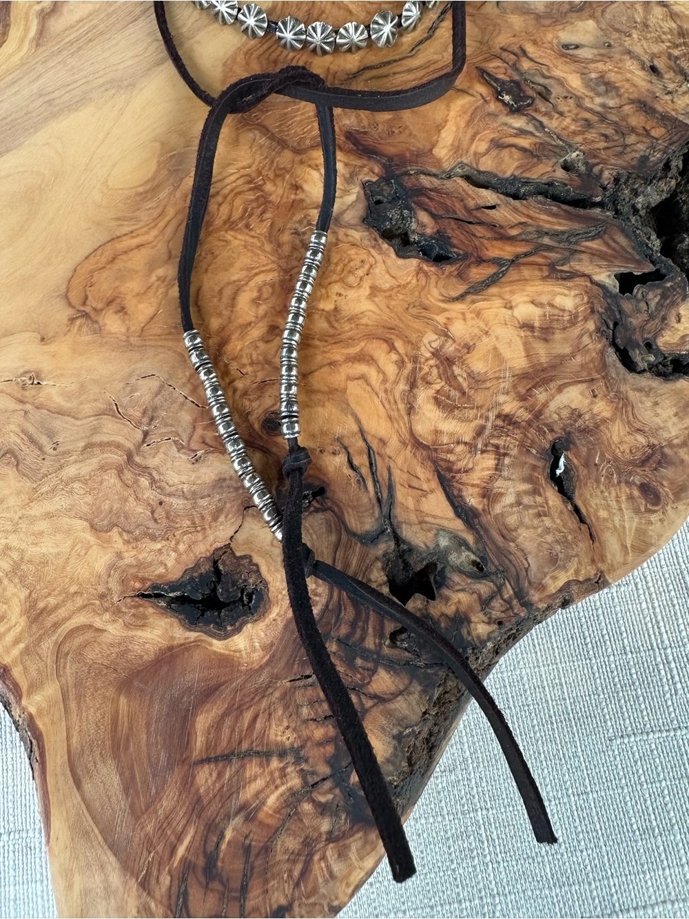 Sundance Catalog Lonestar Lariat Necklace White Bronze Boho - Picture 5 of 10
